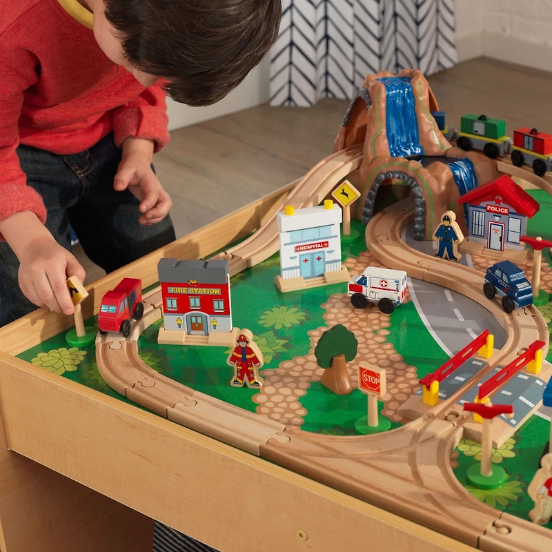 KidKraft Ensemble Train et table en bois Montagne cascade