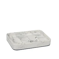 hometrends Faux Marble White Soap Dish, 1 sandstone soap dish for bathroom use, Sandstone soap dish