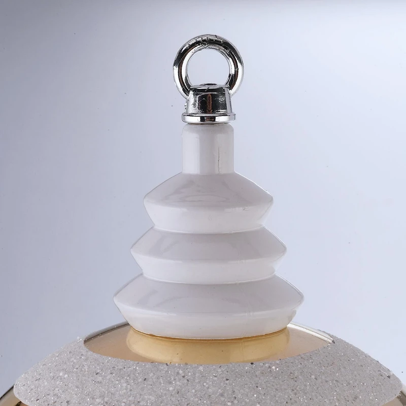 Holiday Time 24-inch Jumbo Shatterproof Finial Christmas Ornament, Gold/White