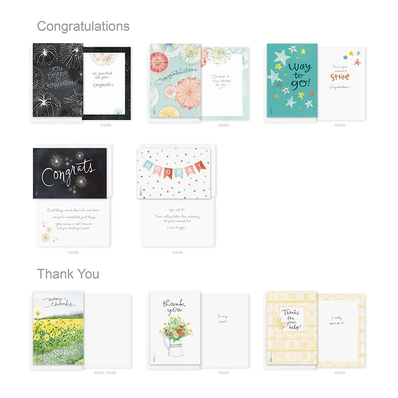 American Greetings - Assortiment de 60 cartes de souhaits pour toutes les occasions avec boîte de rangement, séparateurs, enveloppes et cachets (motifs Kathy Davis)