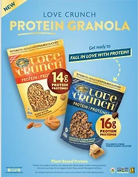 Granola protéiné biologique Beurre d’arachide Love Crunch sac de 312 g Granola protéiné biologique 312 g