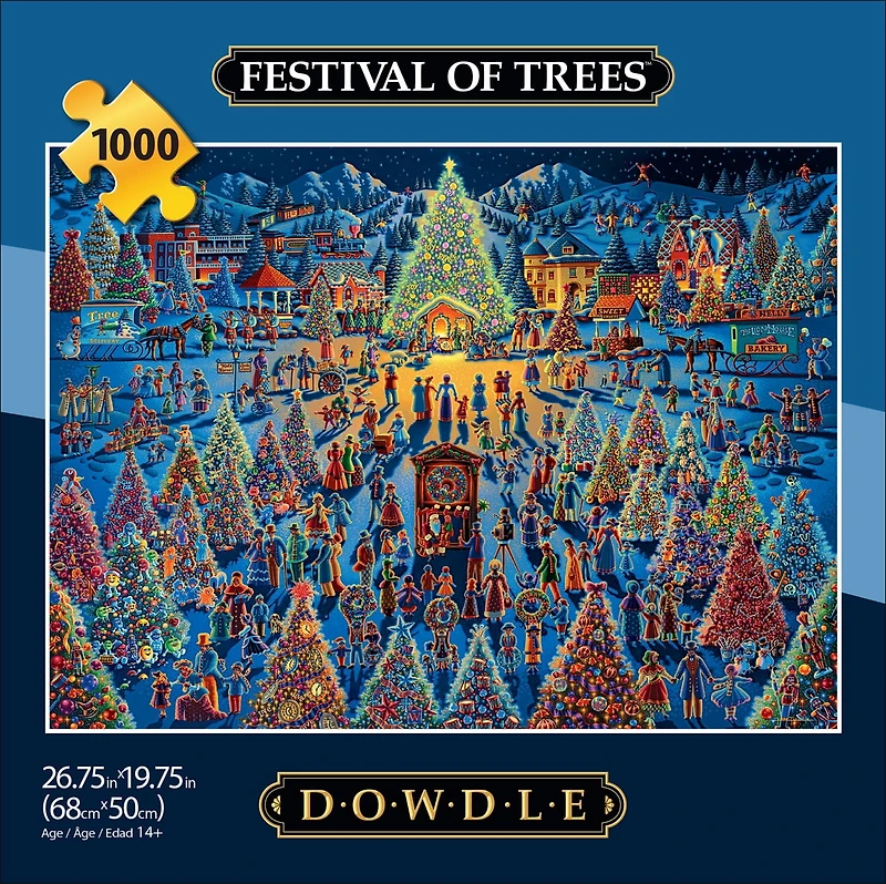 Buffalo Games Dowdle Festival of Trees 1000-Piece Interlocking Jigsaw Puzzle for Adults Ages 14-99 Years