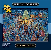 Buffalo Games Dowdle Festival of Trees 1000-Piece Interlocking Jigsaw Puzzle for Adults Ages 14-99 Years