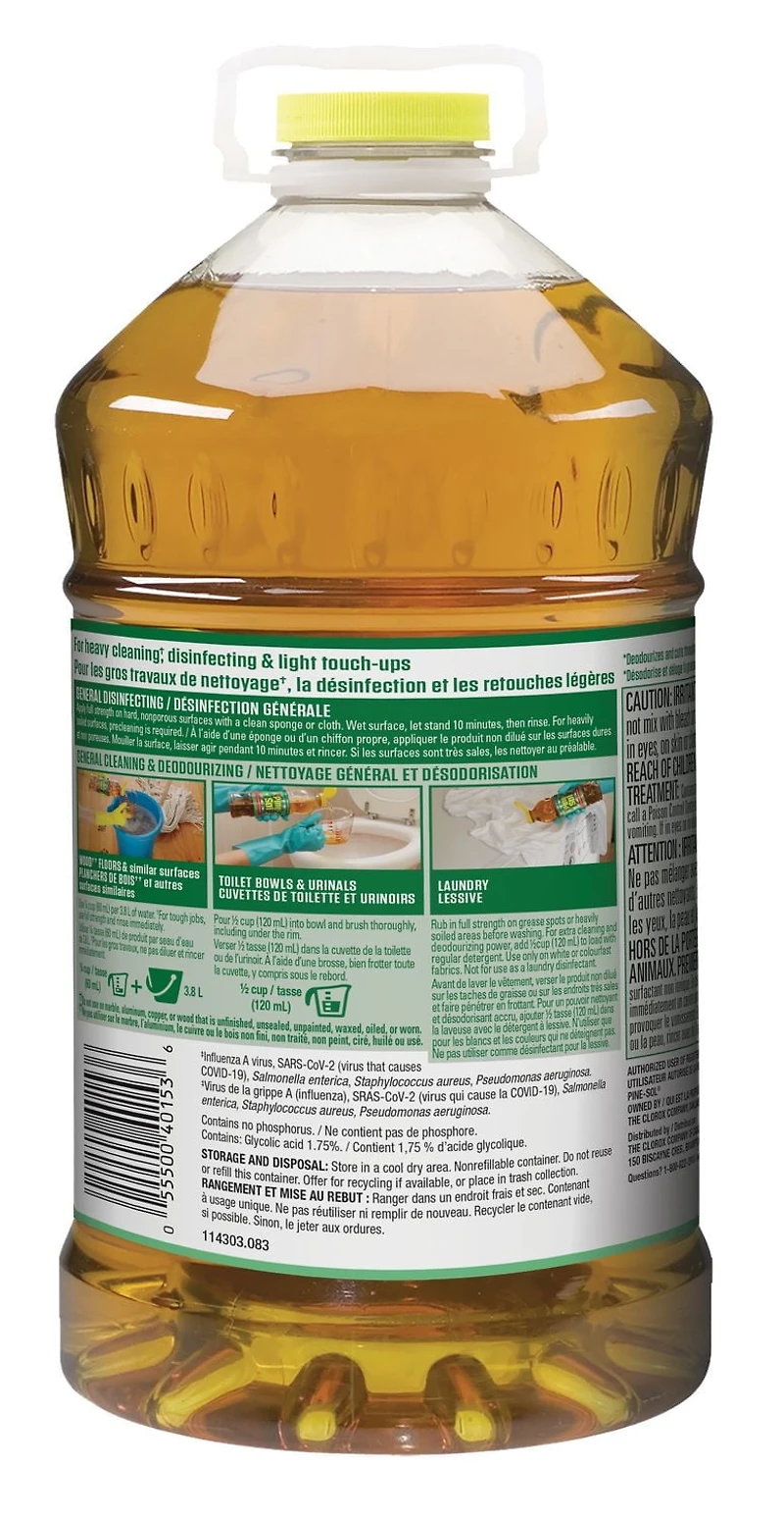 Nettoyant multi-surface Pine-Sol®, parfum original, 4,25 L Tue 99,9 % des germes*