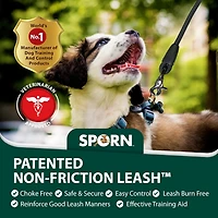 Laisse De Dressage Pour Chien Sporn Anti-friction, Laisse Pour Chien En Nylon Rembourré Antidérapant Et Robuste De 1,2 M Pour Un Contrôle Maximal, Laisse Sans Traction Avec Boucle À Pression, Noire 4 pi