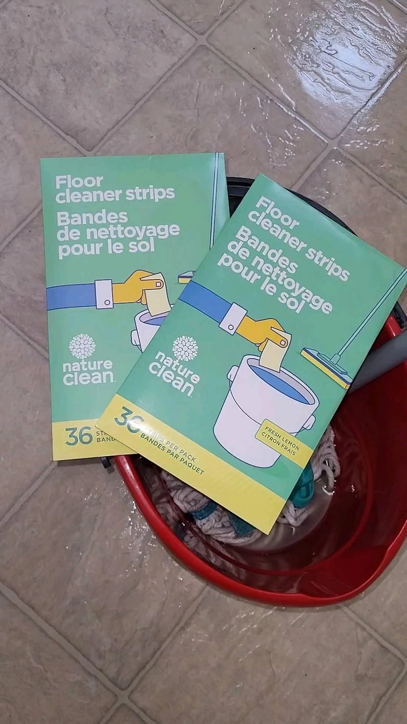 Nature Clean Floor Cleaner Strips - Fresh Lemon Scent, 36 strips