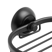 Era Catamarca Aluminum Soap Caddy, Black, 5.51x6.125x4.625in, Aluminum Soap Dish