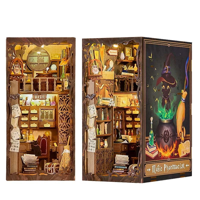 Tradeopia 3D Wooden Puzzle Magic Pharmacist DIY Book Nook Kit