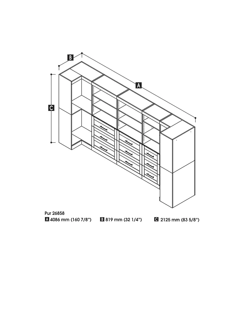 Bestar Pur Walk-in closet organizer