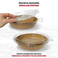 Starfrit Air Fryer Liners - 50 Count per pack - Disposable Parchment Paper Liners - Non-Stick - Oil Proof - Waterproof - 8” Round Shape - For 5-8 Qt Baskets, AIRFRYER PAPER