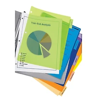 Avery Big Tab Intercalaries en plastique insérables, 9¼po x 11⅛po,  5 onglets, 1 jeu - 11900