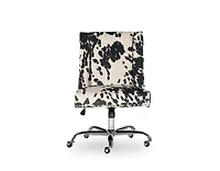 Monroe Black Cow Print Office Chair