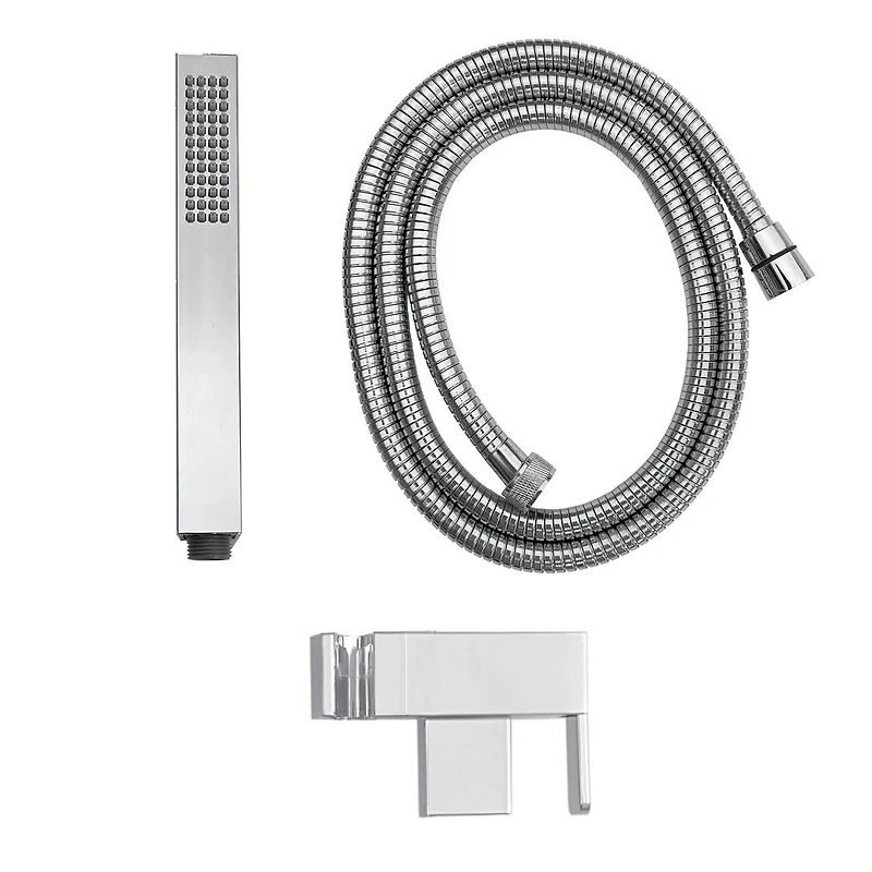 Douchette à 1 réglage d'akuaplus® avec système de barre murale ajustable 29 3/4 po (75.5 cm).  Fini chrome
