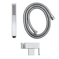 Douchette à 1 réglage d'akuaplus® avec système de barre murale ajustable 29 3/4 po (75.5 cm).  Fini chrome