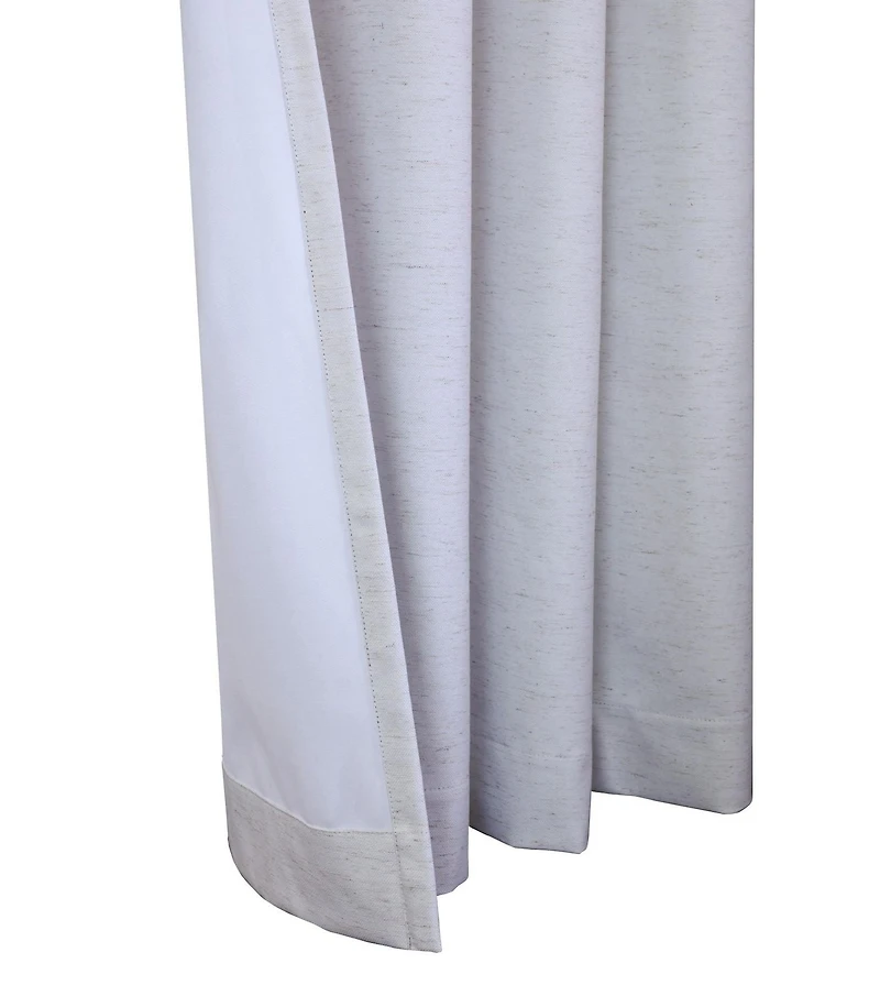 Loft Living Shanel Total Blackout Faux Linen Grommet Single Curtain Panel 52" x 95" in Sand