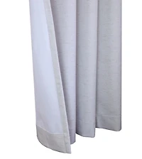 Loft Living Shanel Total Blackout Faux Linen Grommet Single Curtain Panel 52" x 95" in Sand