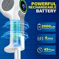 Bell + Howell Scrubtastic Pro 4 Piece Rechargeable Power Scrubber Set with 3 Speeds and Extendable Handle