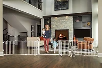 Regalo 192-Inch Double Door Super Wide Gate and Adjustable 8-Panel Play Yard, White