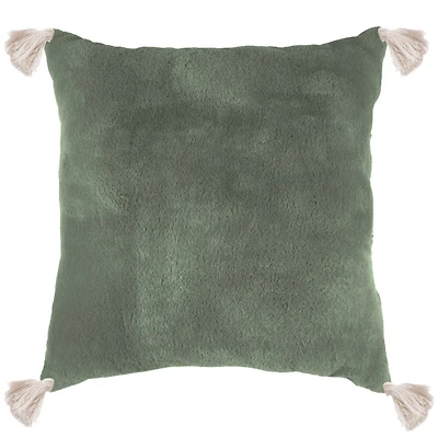 hometrends Coussin Décoratif en Sherpa Olive