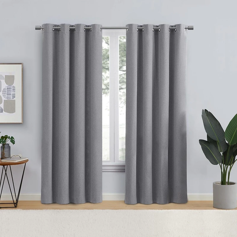 Eclipse Corte 63" Grommet Blackout Window Curtains Panel