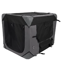 Cage de luxe Zeus en tissu, gris/noir, très grande