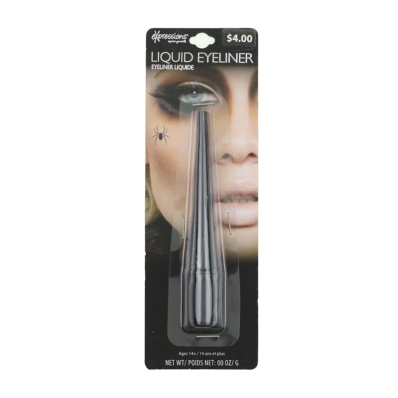 Halloween Expressions Vibrant Liquid Eyeliner - BLACK - 0.02 oz