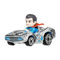 Hot Wheels RacerVerse Die-Cast Vehicle with Pop Culture Character Driver, Superman