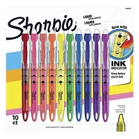 Surligneurs liquides Sharpie, pointe biseautée, couleurs assorties, 10 unités