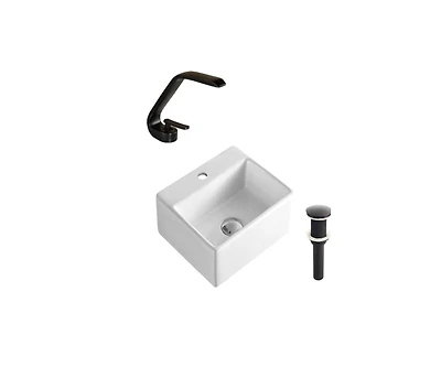 DROP Bath and Kitchen DR091315 Bathroom Vessel Sink Set