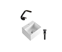 DROP Bath and Kitchen DR091315 Bathroom Vessel Sink Set