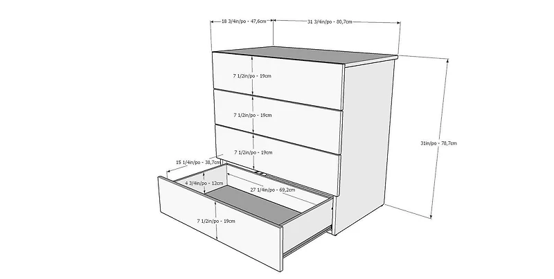 Nexera 4-Drawer Chest