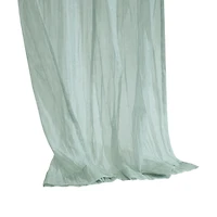 Loft Living Peoria Sheer Dual Header Single Curtain Panel 52 x 84 in Pale Thyme