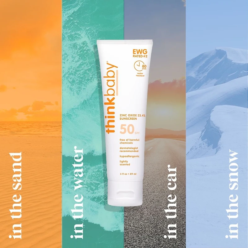 Crème solaire SPF 50+ de Thinkbaby crème solaire minérale 89ml