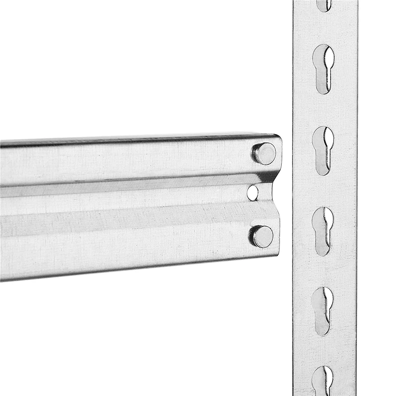 Fullfurnique 73.5″ Height 5 Tiers Adjustable Boltless Storage Shelf, Silver