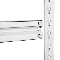 Fullfurnique 73.5″ Height 5 Tiers Adjustable Boltless Storage Shelf, Silver