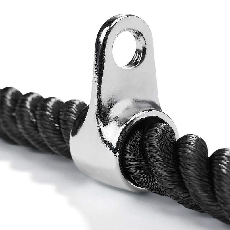 Sunny Health & Fitness Tricep Push Down Non-Slip Rope Cable Attachment 27 Inches Exercise Machine Pulley System Gym Workout Face Pull, Bicep Hammer Curl, Overhead Extension, Abdominal - SF-XFA013