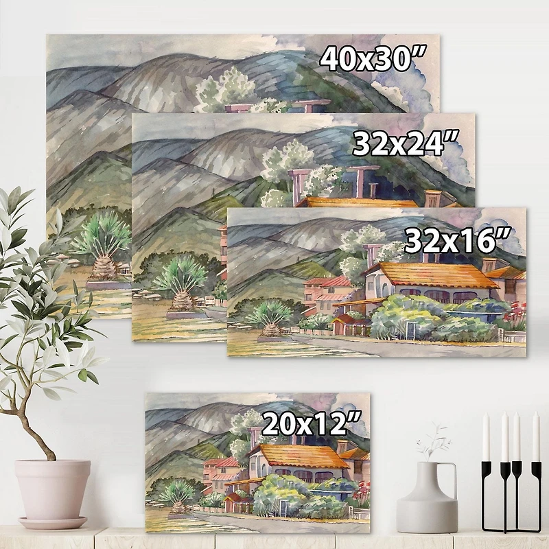 Designart Paysage grec au large de la côte de la mer Égée Art mural sur toile