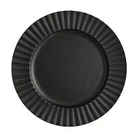 Holiday Time Assiettes de présentation patinée à cannelures de 33cm