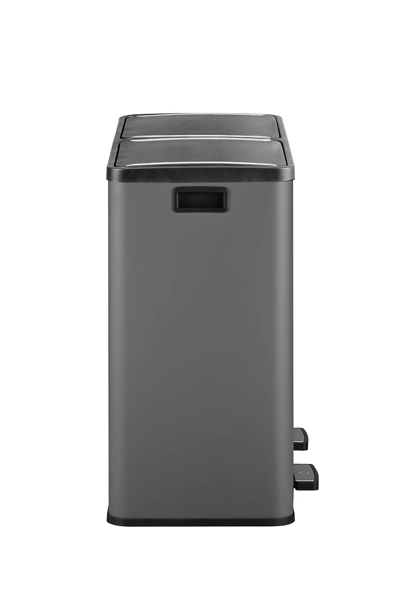 The Step N' Sort Large Capacity 70 L, 2 Compartment Trash and Recycling Bin