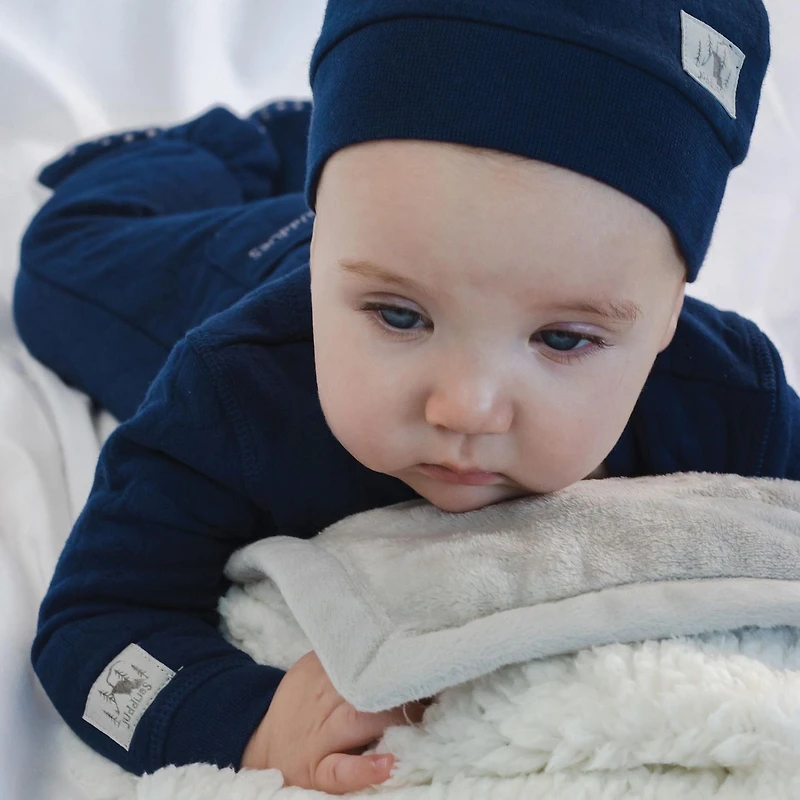 Juddlies Designs - Baby - Flannel Sherpa Blanket - Machine Washable