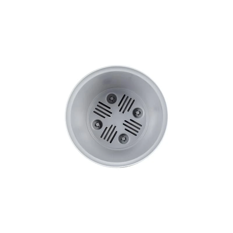 Hometrends Indoor Basic Bell Black, White and Grey Planter, Black Planter