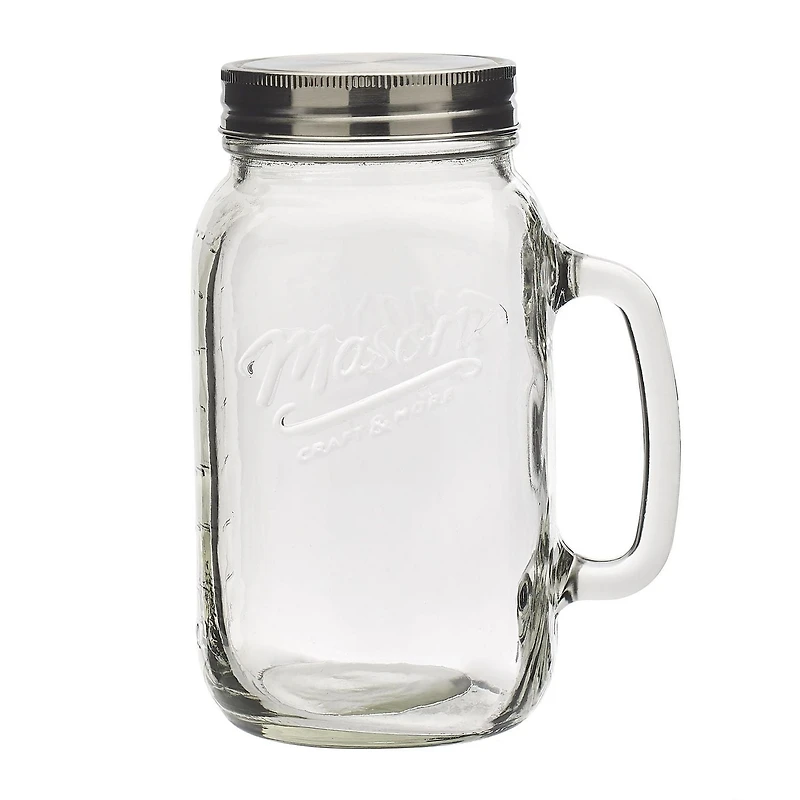 Mason Craft & More 4Pc 32oz/.94L Mason Jars avec poignée