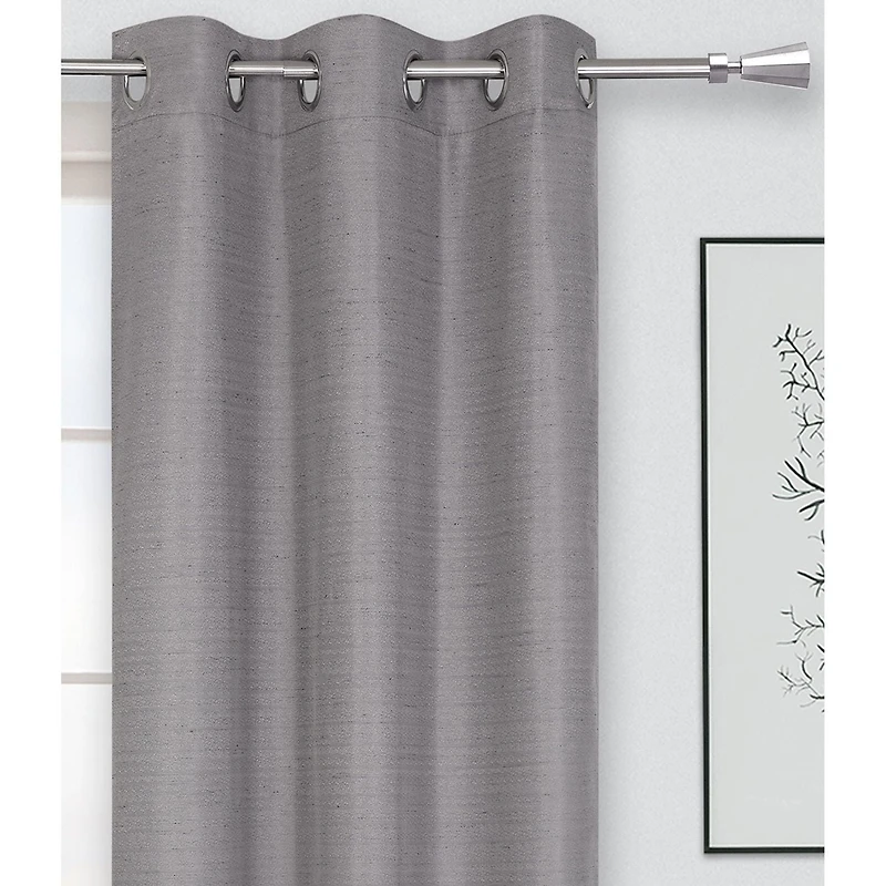 Safdie & Co. Rideau 2PK 84L Blackout Faux Lin Gris