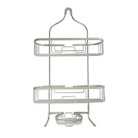 Era Grand Aluminum Shower Caddy,  3-Tier, Soft Silver 15x26in, 15" x 26"