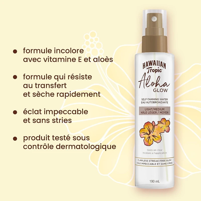 Eau autobronzante Aloha GlowMC de Hawaiian TropicMD 190 mL