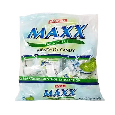 Bonbons Jack & Jill Maxx Eucalyptus Menthol 200g par sachet E-AL PREMIUM MAXX EUCALYPTU