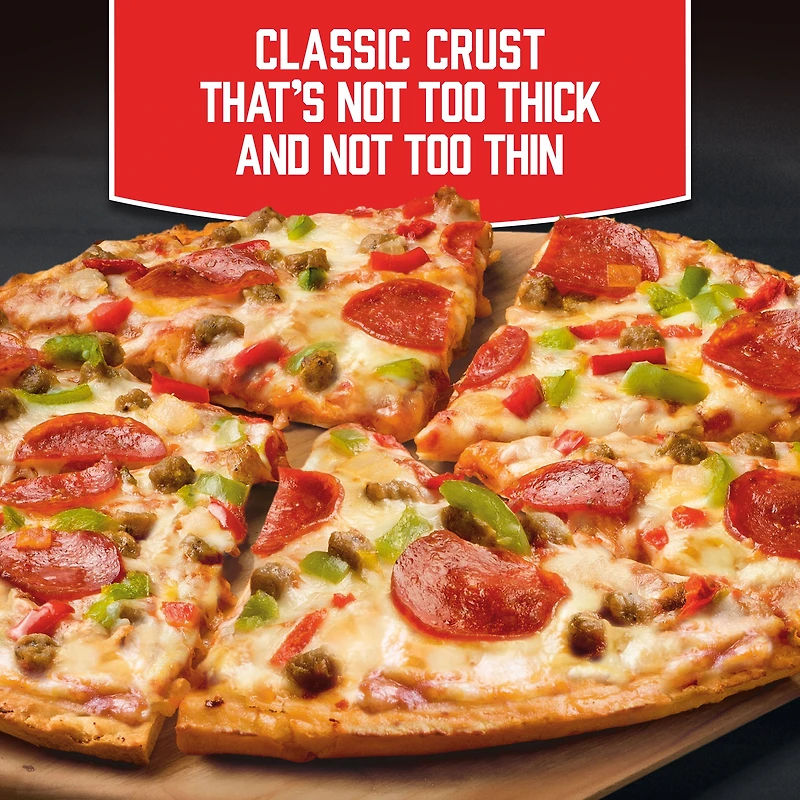 Baron Rouge Croûte Ascendante Suprême Red Baron Rising Crust Signature Supreme Frozen Pizza 875 grammes