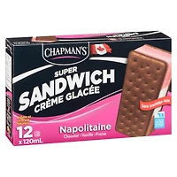 Chapman's Super Sandwich Neapolitan Ice Cream in a Box 12 x 120 ml