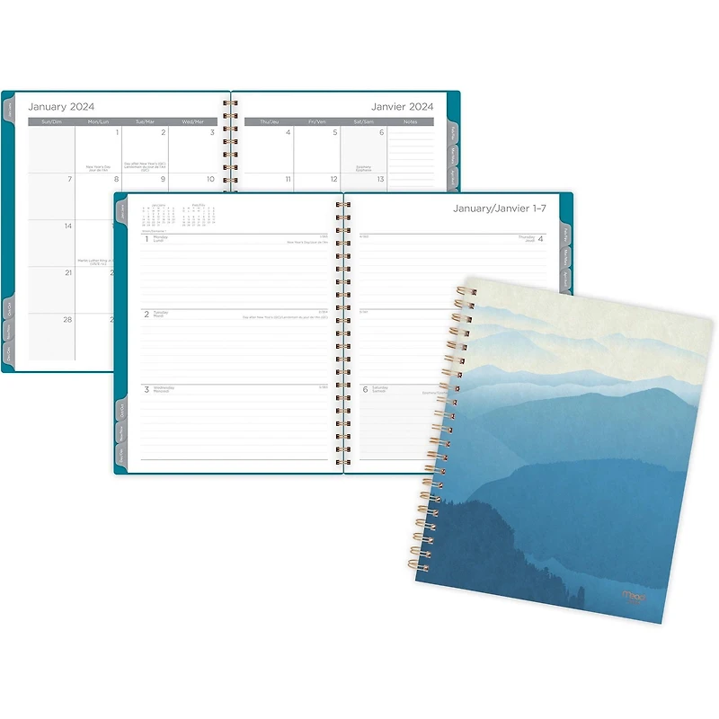 Mead Large Modern Landscape 2024 Weekly/Monthly Planner, Planner
