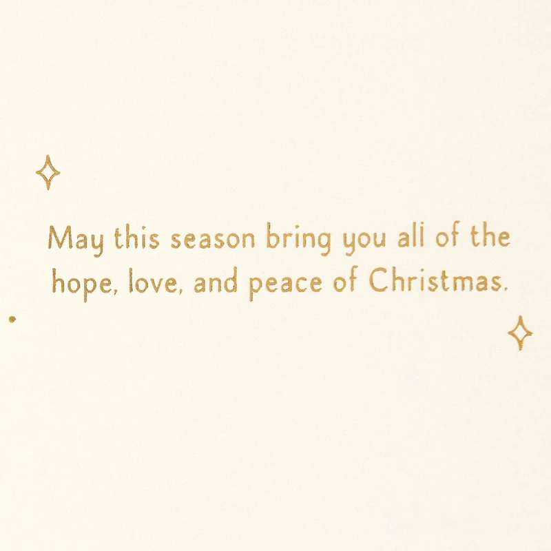 Carte religieuse de Noël, Signature de Hallmark, motif de bois (« A Savior is Born »)